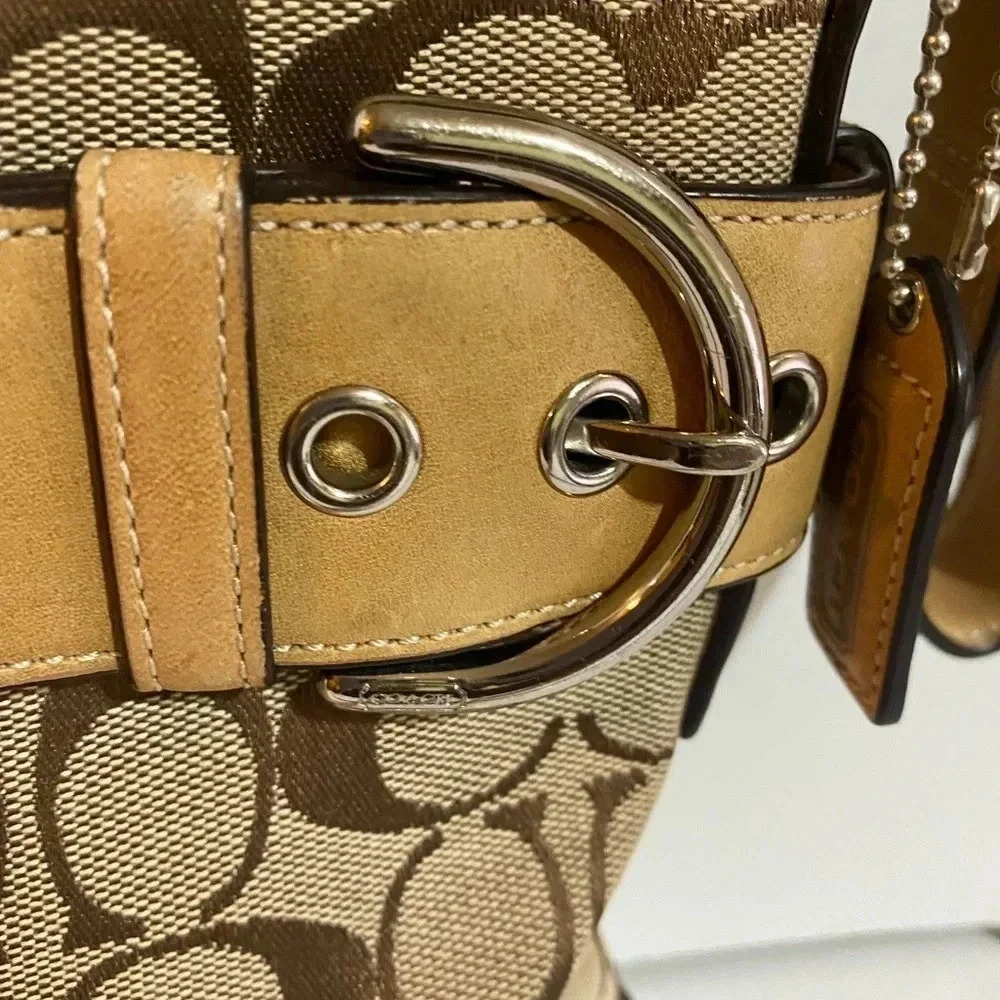 Coach Cc Signature Print Canvas Handbag - image 8